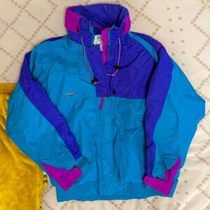 Vintage Columbia Women's Blue and Purple Jacket